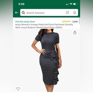 Navy Pollka Dot Ruffle Dress!